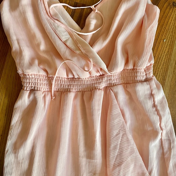 Peach Love California Apricot Cold Shoulder High Low Dress with Ruffles - Picture 7 of 7